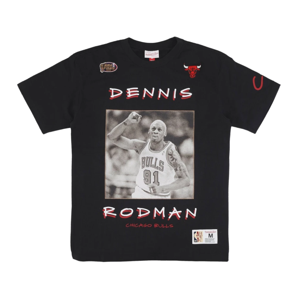 Mitchell & Ness Vintage NBA Rodman Tee Zwart Black Heren