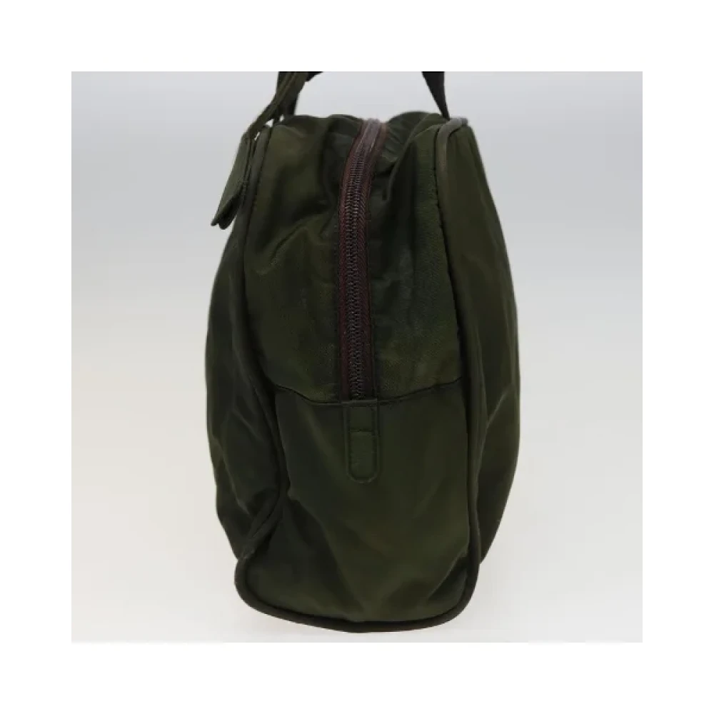 Prada Vintage Pre-owned Nylon handbags Green Dames