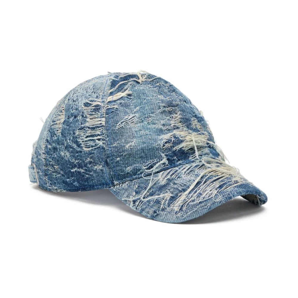 Diesel Denim Versleten Hoeden Indigo Blauw Blue Heren