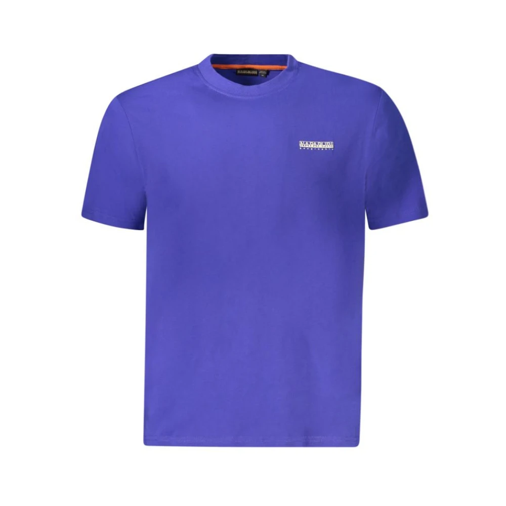 Napapijri Herr Blå Toppar M, Bomull, Short-Sleeved T-Shirt