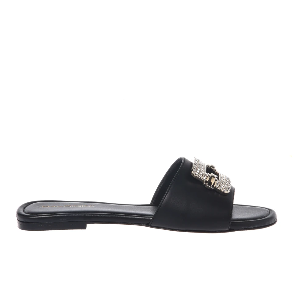 Baldinini Vrouw Zwart Schoenen Dames, 38 Eu, Leer, Leather Mule