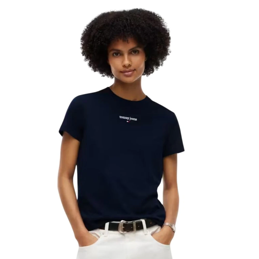 Tommy Jeans Donna Blu Donne, Maglietta, Maglietta Da Tommy Hilfiger In Cotone (M) - Immagine 3