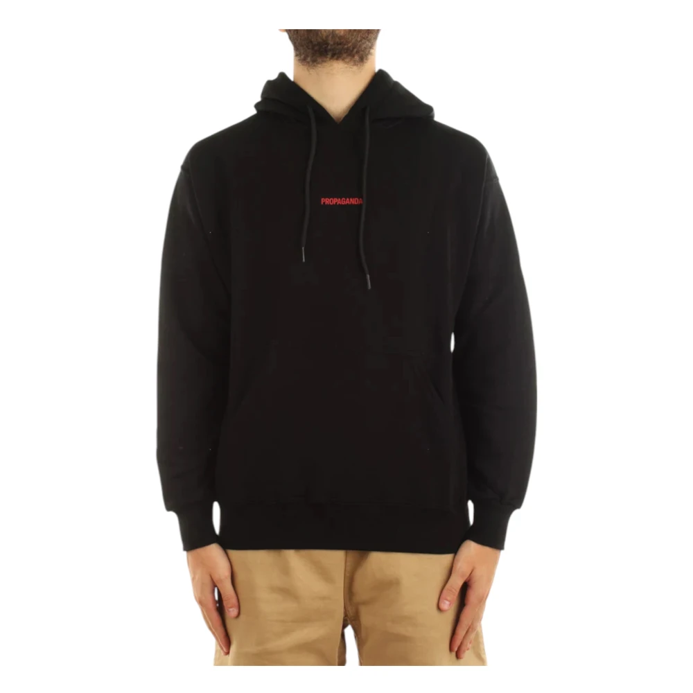 Propaganda Aanval Hoodie Katoenen Sweatshirt Black Heren