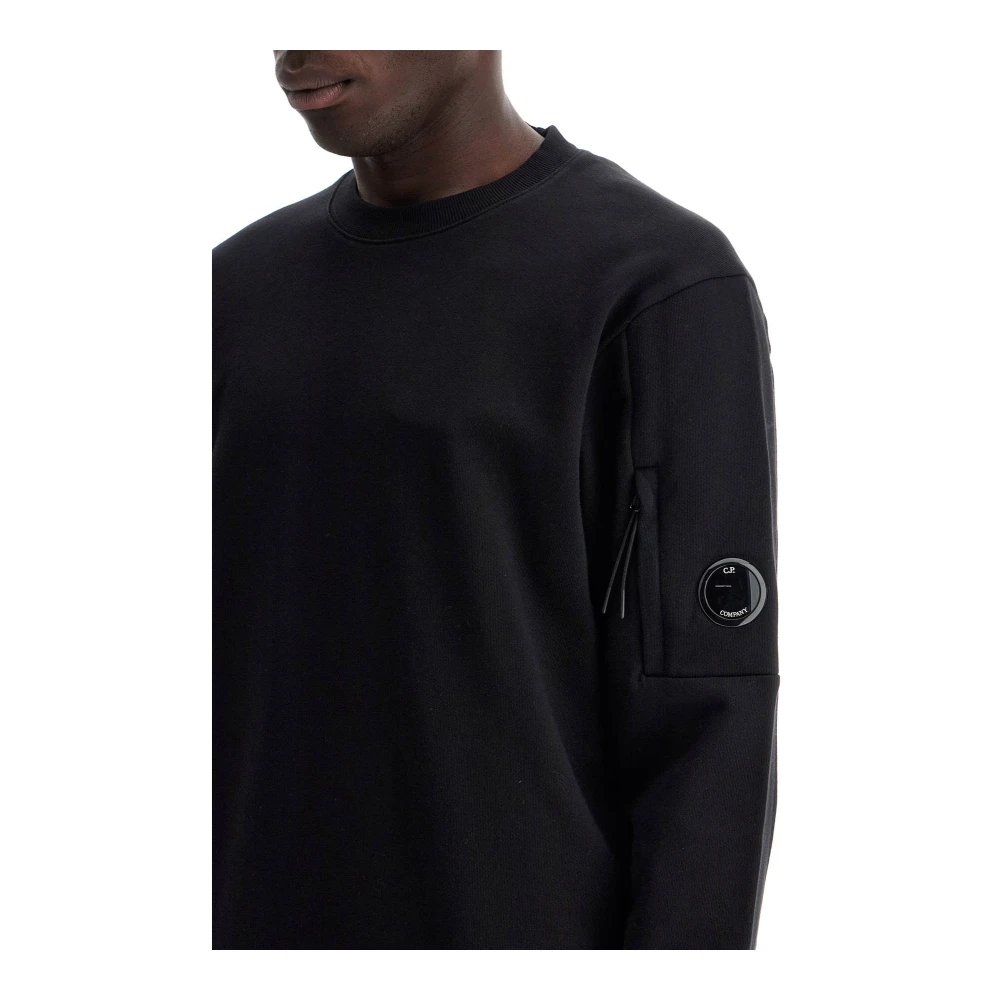 C.P. Company Diagonal Raised Fleece Sweatshirt Black Heren