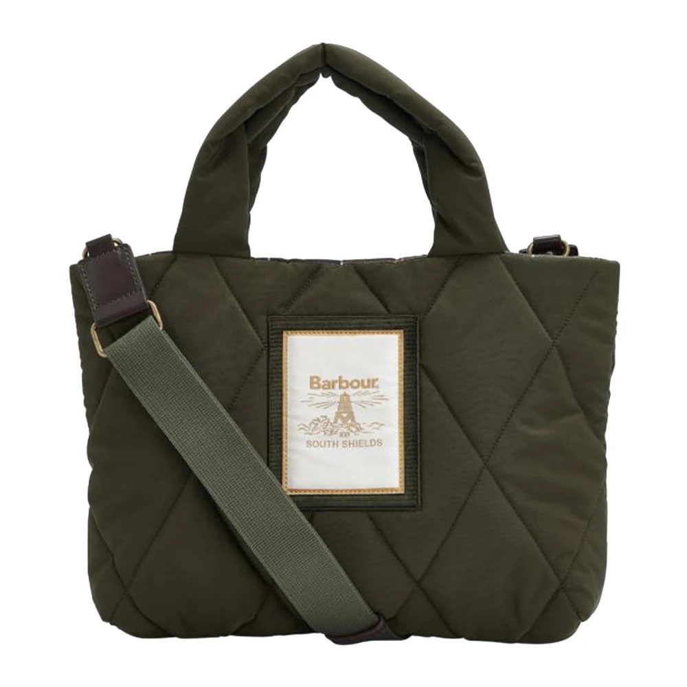 Barbour Gewatteerde Mini Tote Tas Green Dames