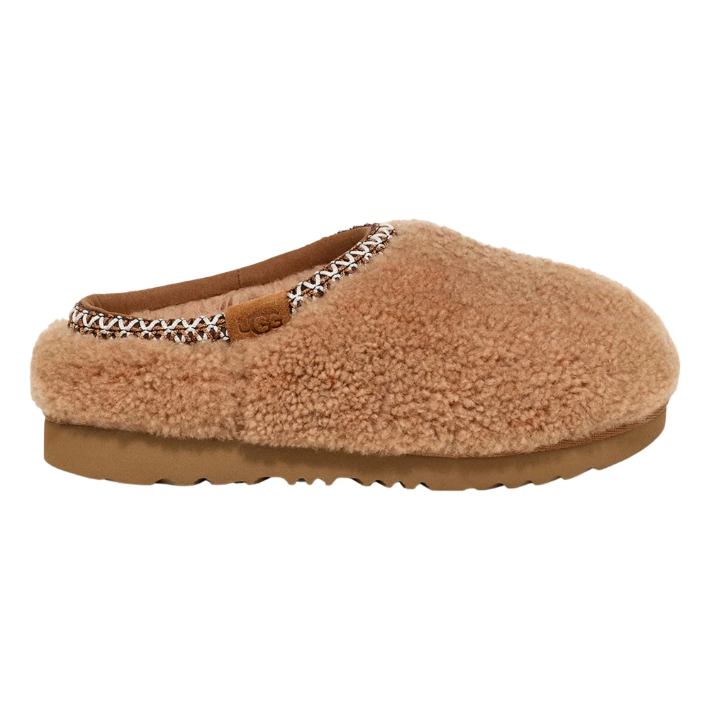 Ugg Girls Brown Tasman Maxi Curly Slippers - Kids Indoor Shoes - 23 1/2 Eu - Kids