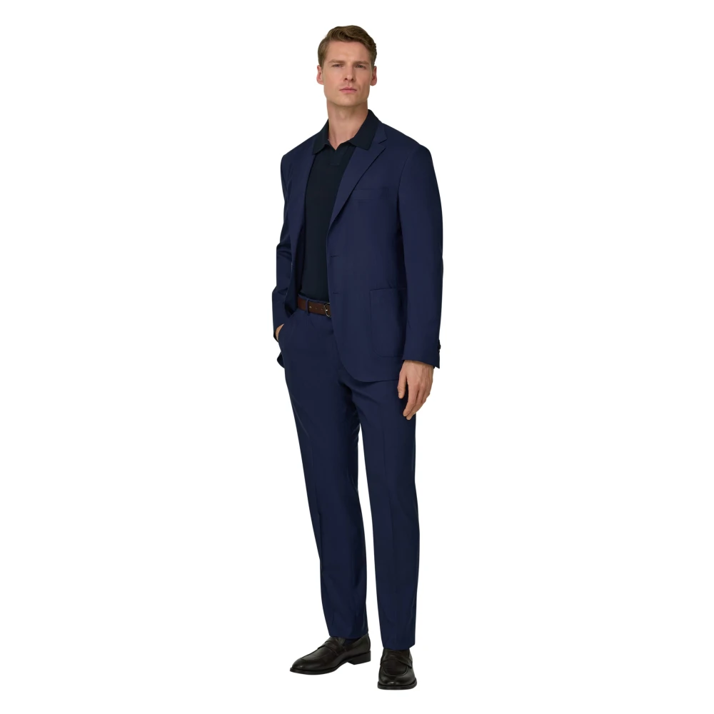Boggi Milano Homme Bleu Costumes, Taille: Xl Costume Parma 120S Pure Wool