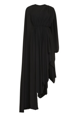 elegant-lace-up-crepe-dress