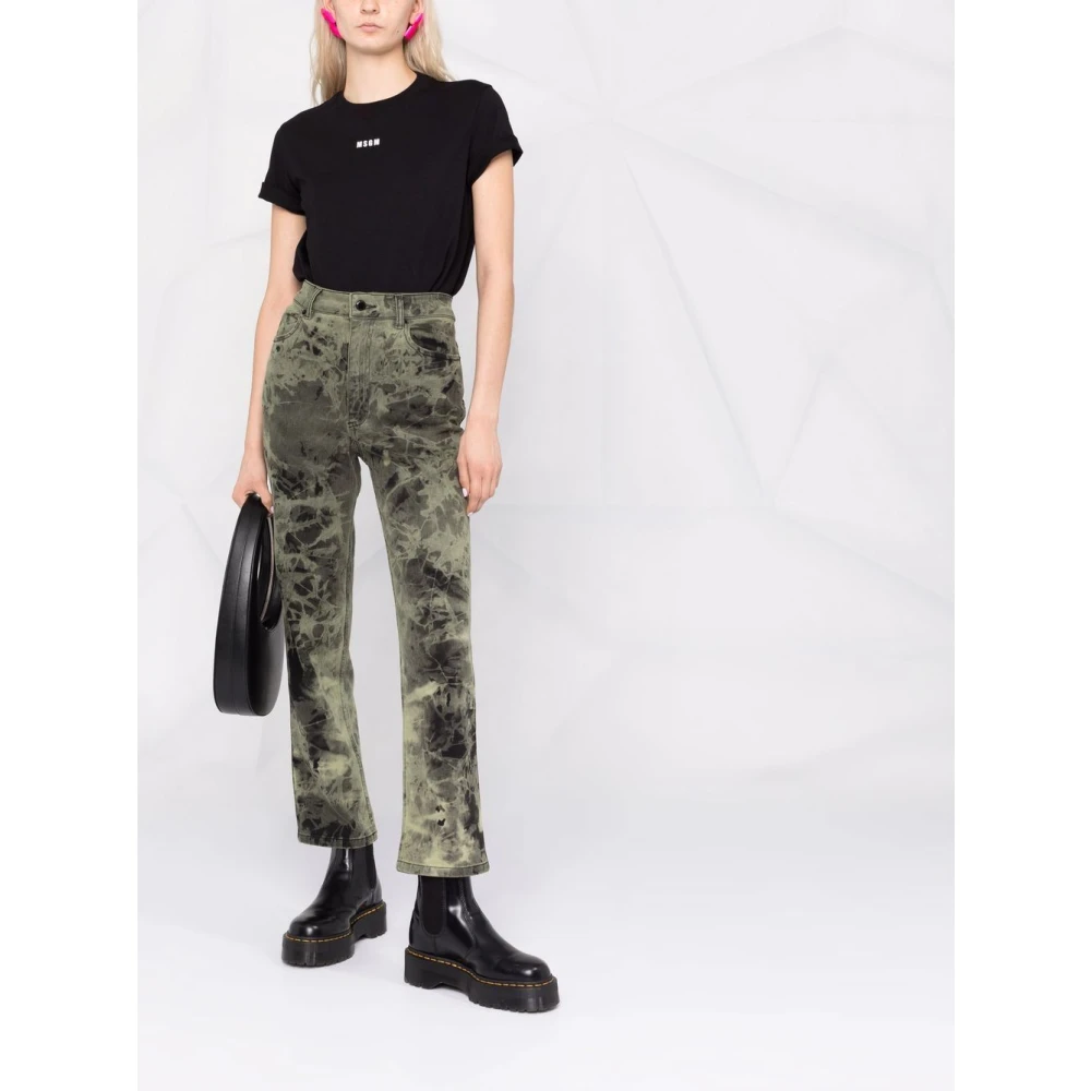 Msgm Basis Katoenen T-Shirt Black Dames