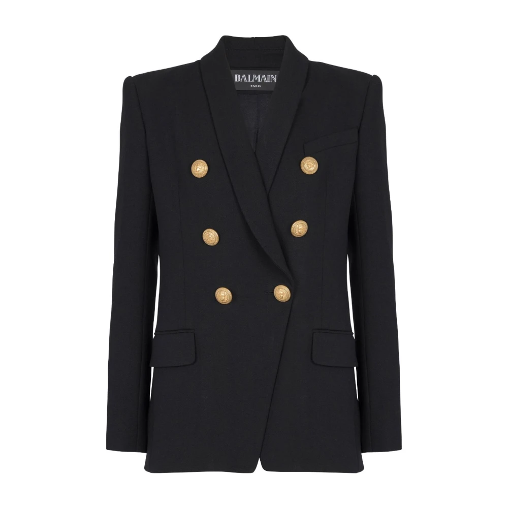 Balmain Women's Black 6-Button Jacket - Blazers - 2XS - Jackets