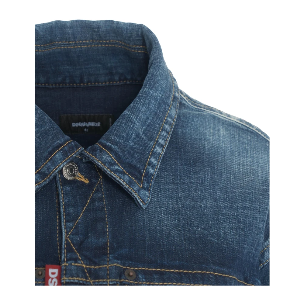 Dsquared2 Blauwe Denimjack 9 tot 5 Blue Dames