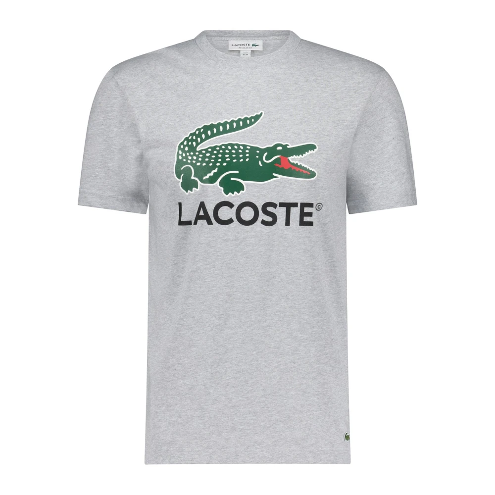 Lacoste Modieus Logo Print T-Shirt Gray Heren