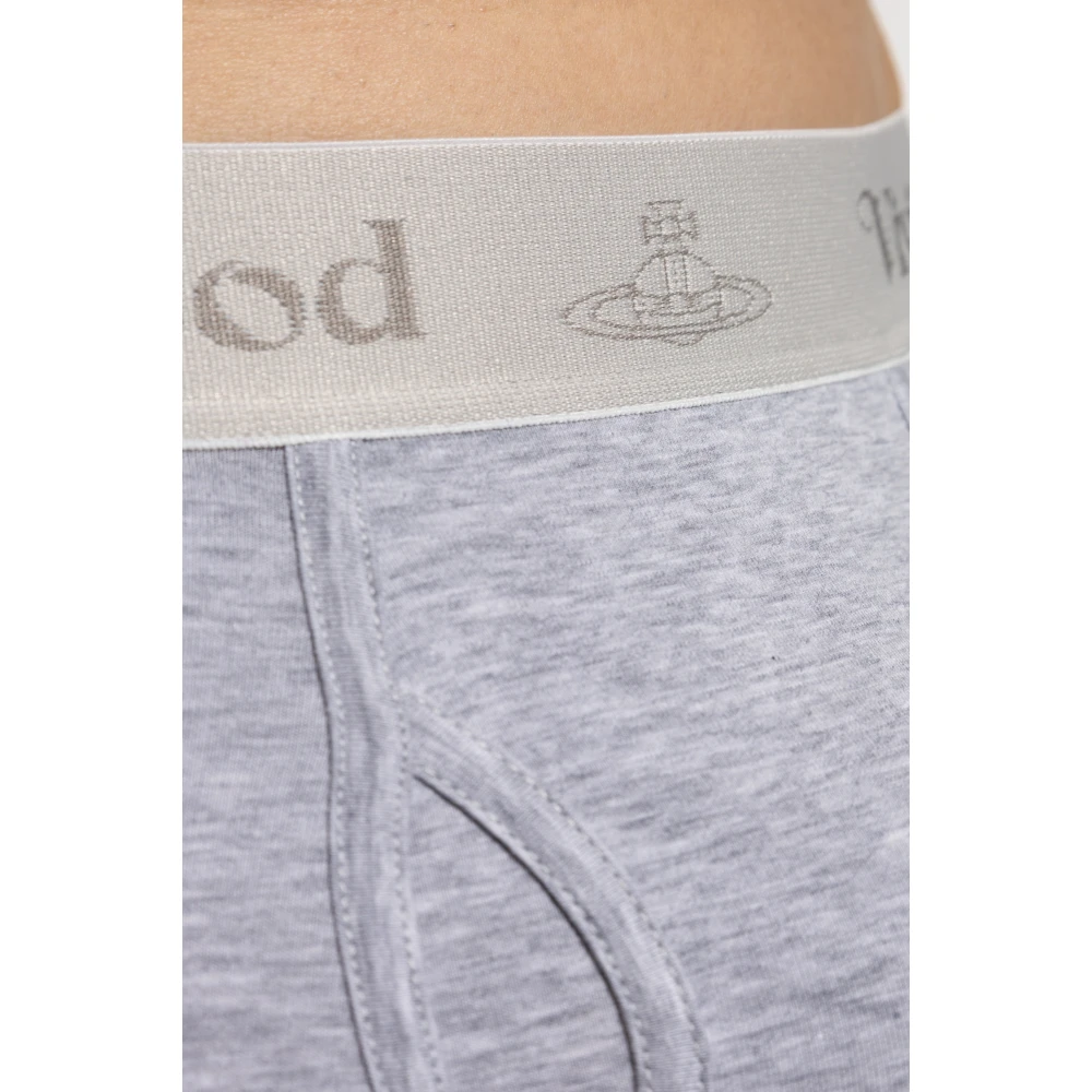 Vivienne Westwood Twee-pack boxers met logo Gray Heren