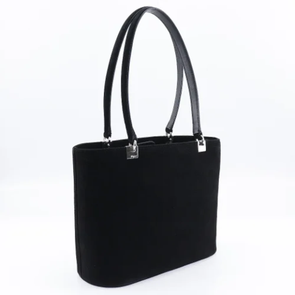 Salvatore Ferragamo Pre-owned Suede shoulder-bags Black Dames