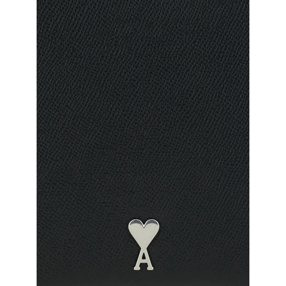 Ami Paris Zwarte Pouch met Coeur Logo Detail Black Heren