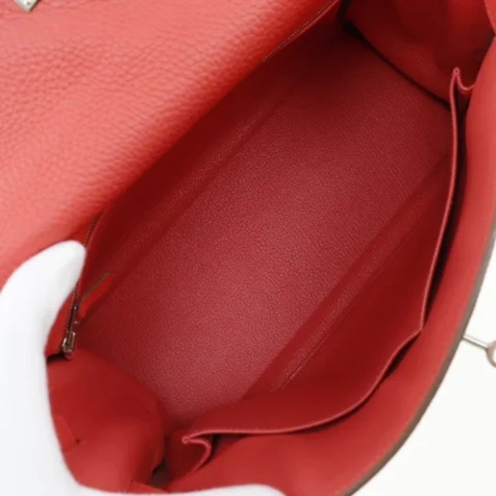 Hermès Vintage Pre-owned Fabric handbags Red Dames