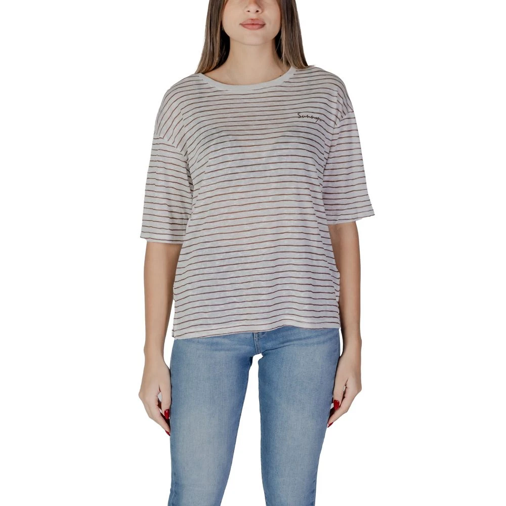 B.Young Bruine Dames T-shirt & Canvas Top Brown Dames