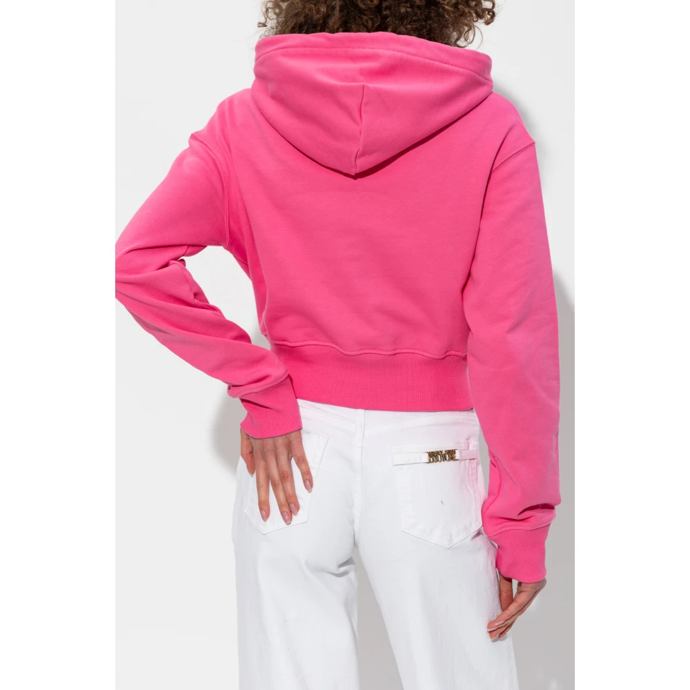 Versace Jeans Couture Sweatshirt met print en glinsterende pailletten Pink Dames