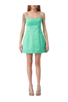 elegant-green-satin-sleeveless-dress