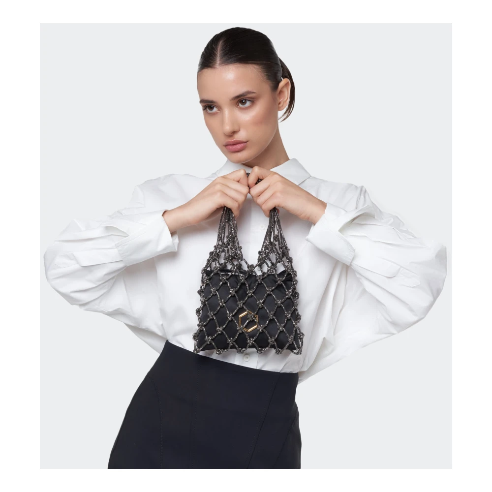 Hibourama Carrie Fonkelende Mini Tas Black Dames