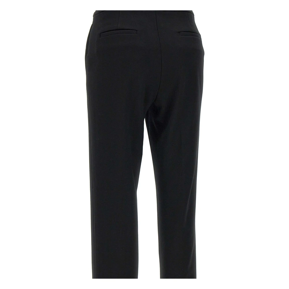 Fabiana Filippi Zwarte Crepe Broek Slim Fit Italië Black Dames