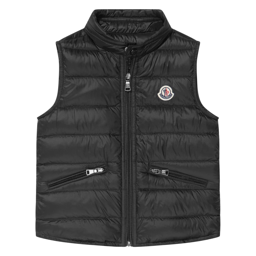 Moncler Boys Black Waistcoats, 10 Y, Down Padded Gui Gilet