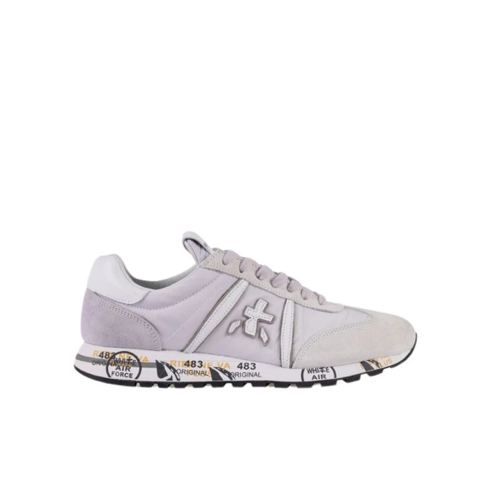 Premiata Lucy Sneakers in Suède en Stof Dames Schoenen Grijs