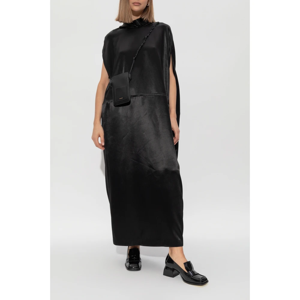 Jil Sander Satijnen jurk Black Dames