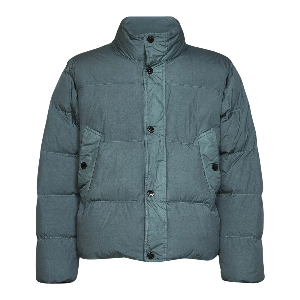 Stone Island Crinkle Reps Ny Down Jacket - Male - Winter Jackets - Green - Xl - Jackets