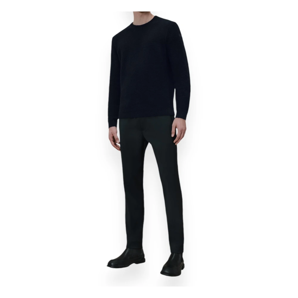 RRD Boucle Round Knit Sweater Blue Heren
