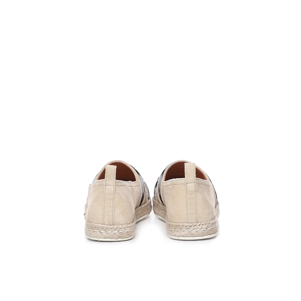 TOD'S Stijlvolle Suède Espadrilles Beige Dames