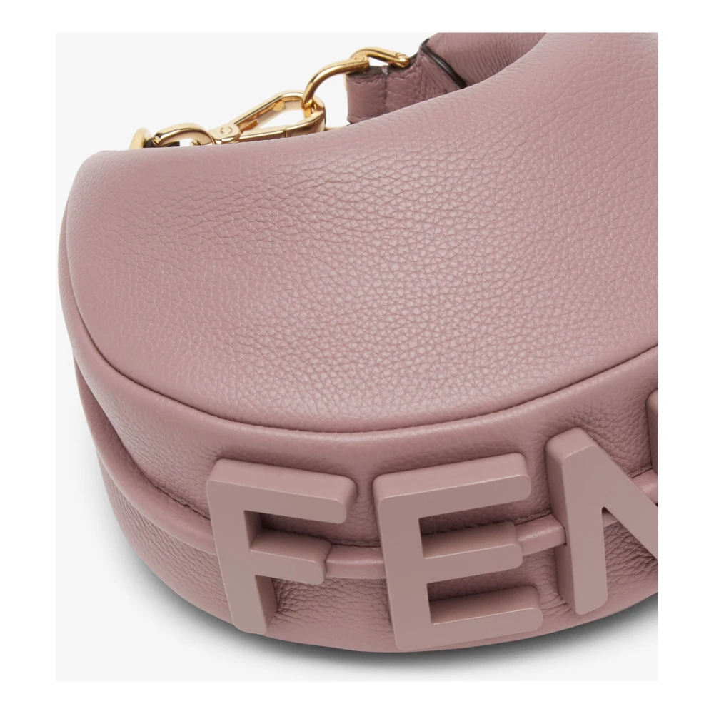 Fendi Roze Geëmailleerde Letters Crossbody Tas Pink Dames