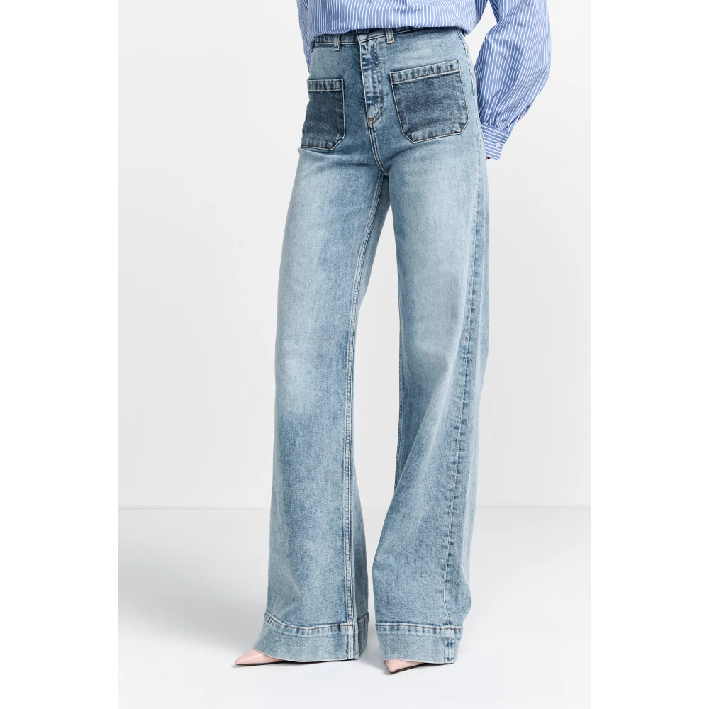 Rich & Royal Donkerblauwe Denim Jeans Blue Dames