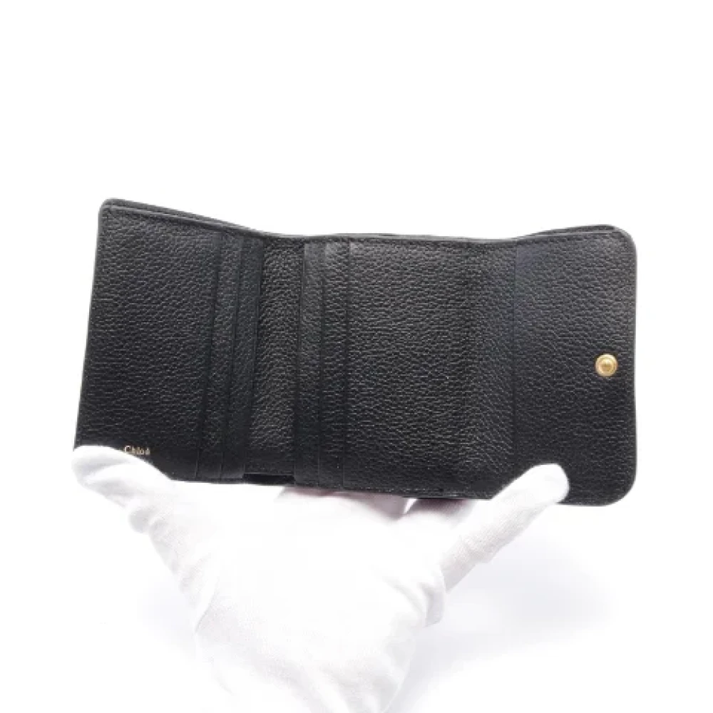 Chloé Pre-owned Leather wallets Black Dames