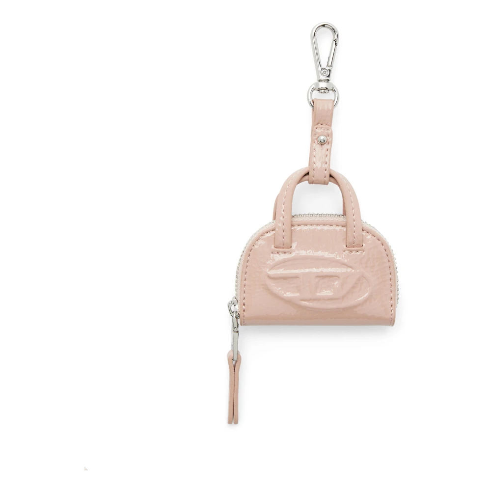 Diesel Women's Pink Bag-Shaped Dlogo Keyring