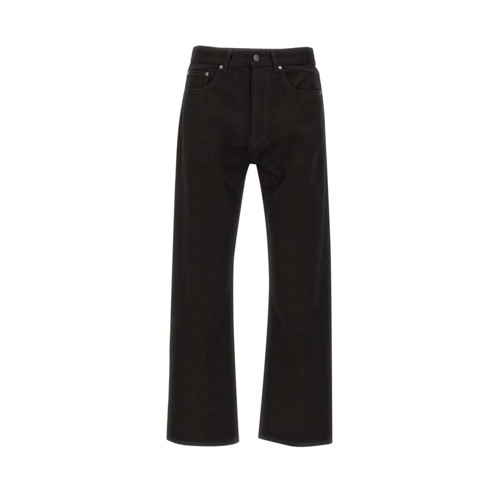Palm Angels Black Straight Trousers, Male, W32, Straight Trousers