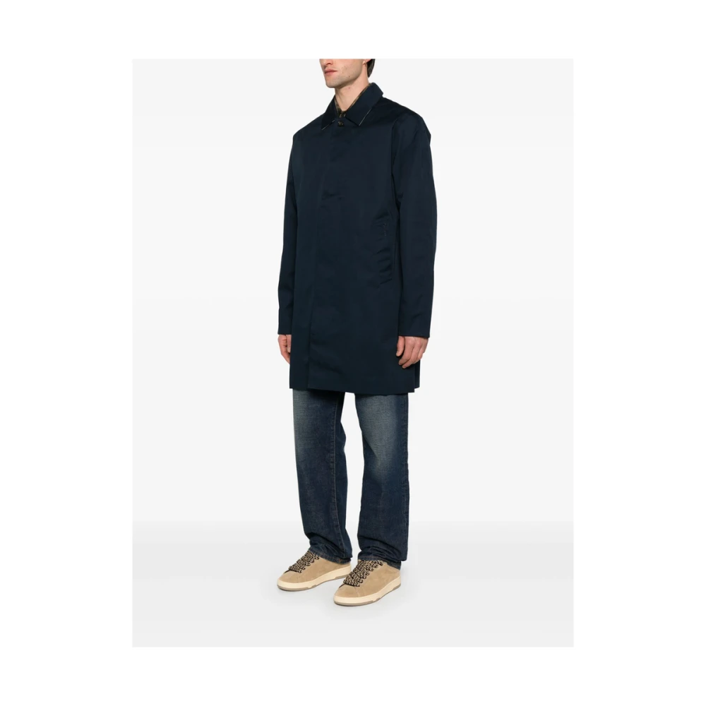 Barbour Navy Blue Buitenkleding met Lange Mouwen Blue Heren