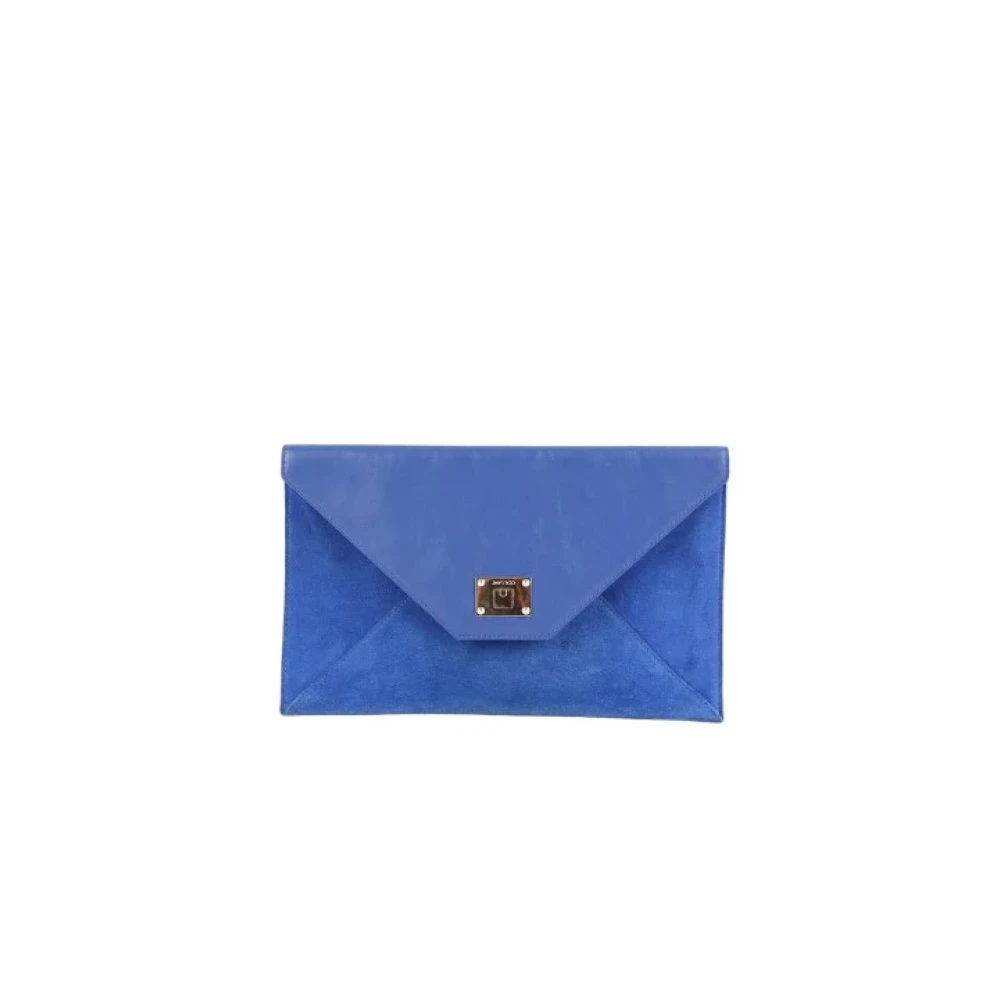 Jimmy Choo Pre-owned Leather clutches Blue Dames