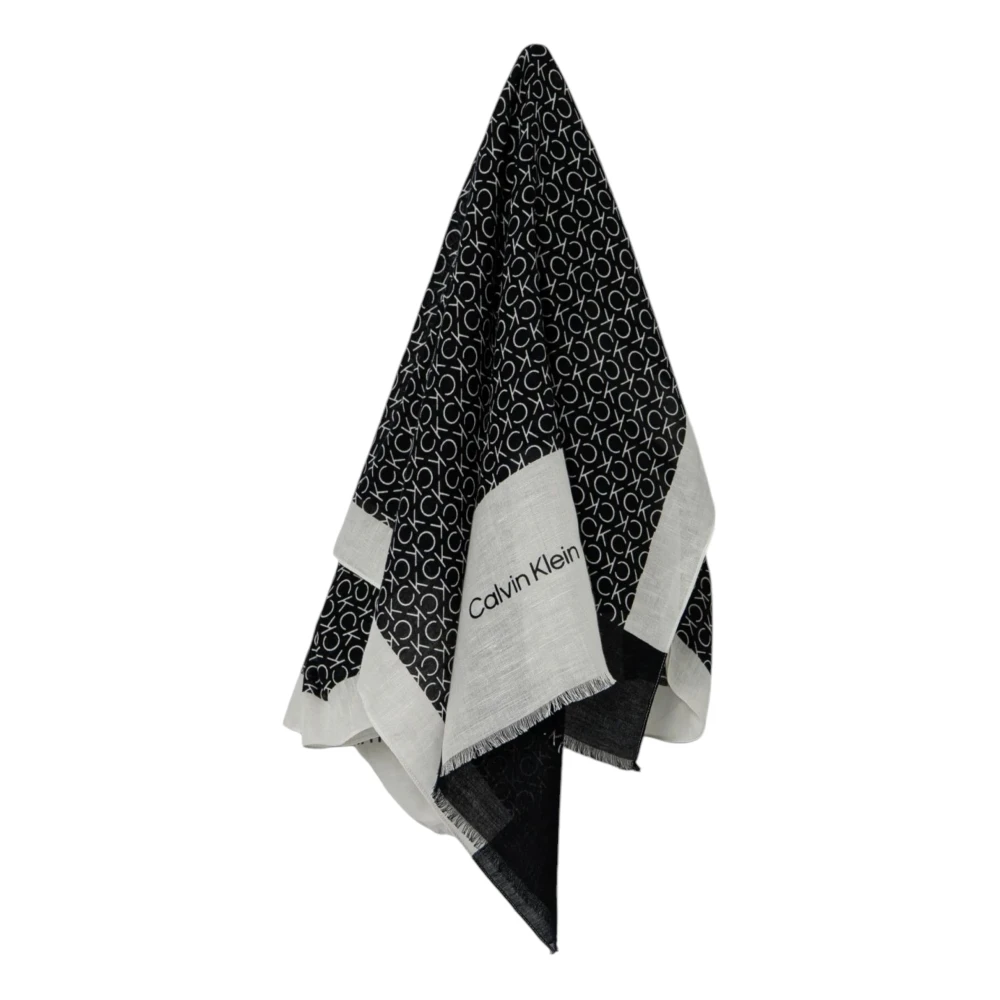 Calvin Klein Lente Zomer Dames Pashmine en Foulard Black Dames