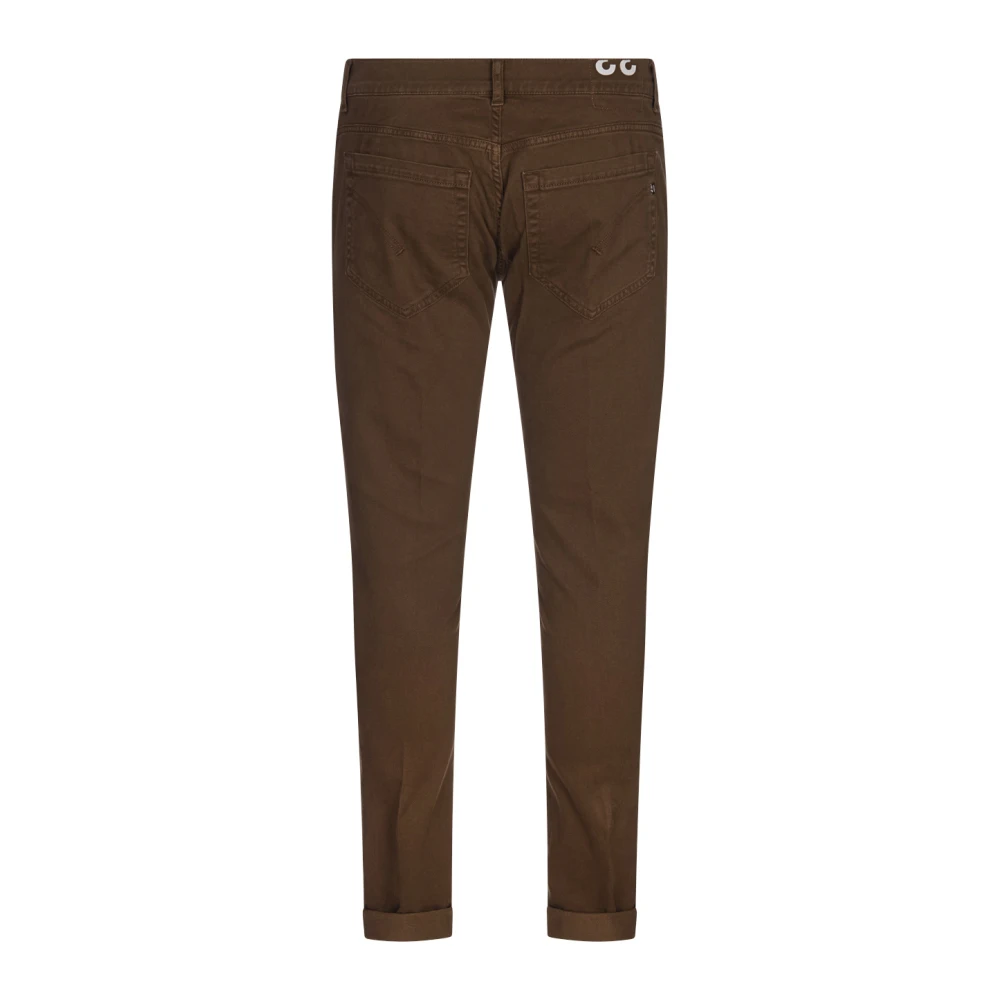 Dondup Bruine Skinny Fit Katoenen Broek Brown Heren