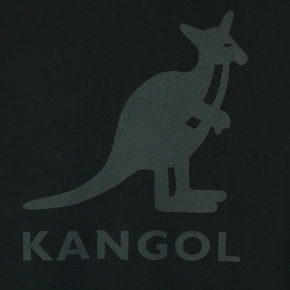 Kangol Zwarte Lichtgewicht Hoodie met Lange Mouwen Black Heren