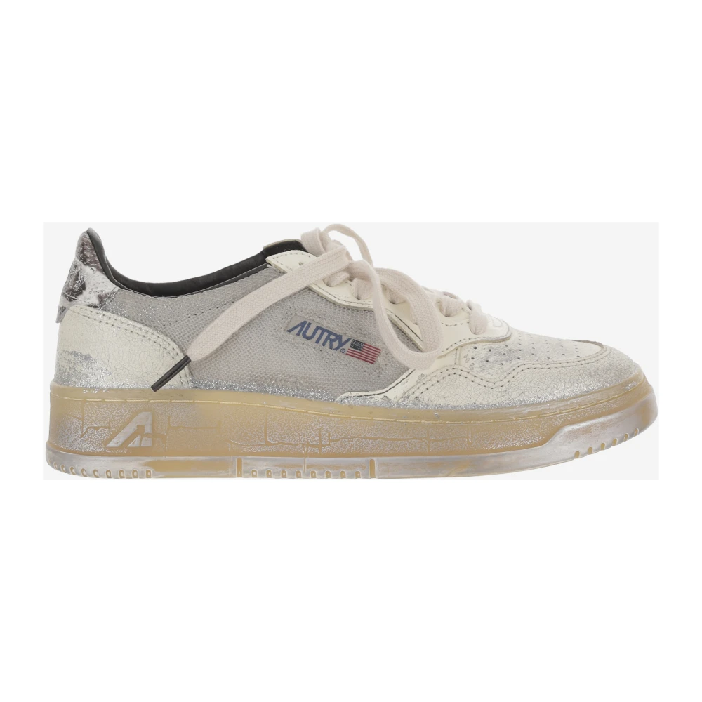 Autry Women's Gray Sneakers, 4 Uk, Medalist Super Vintage Trainers