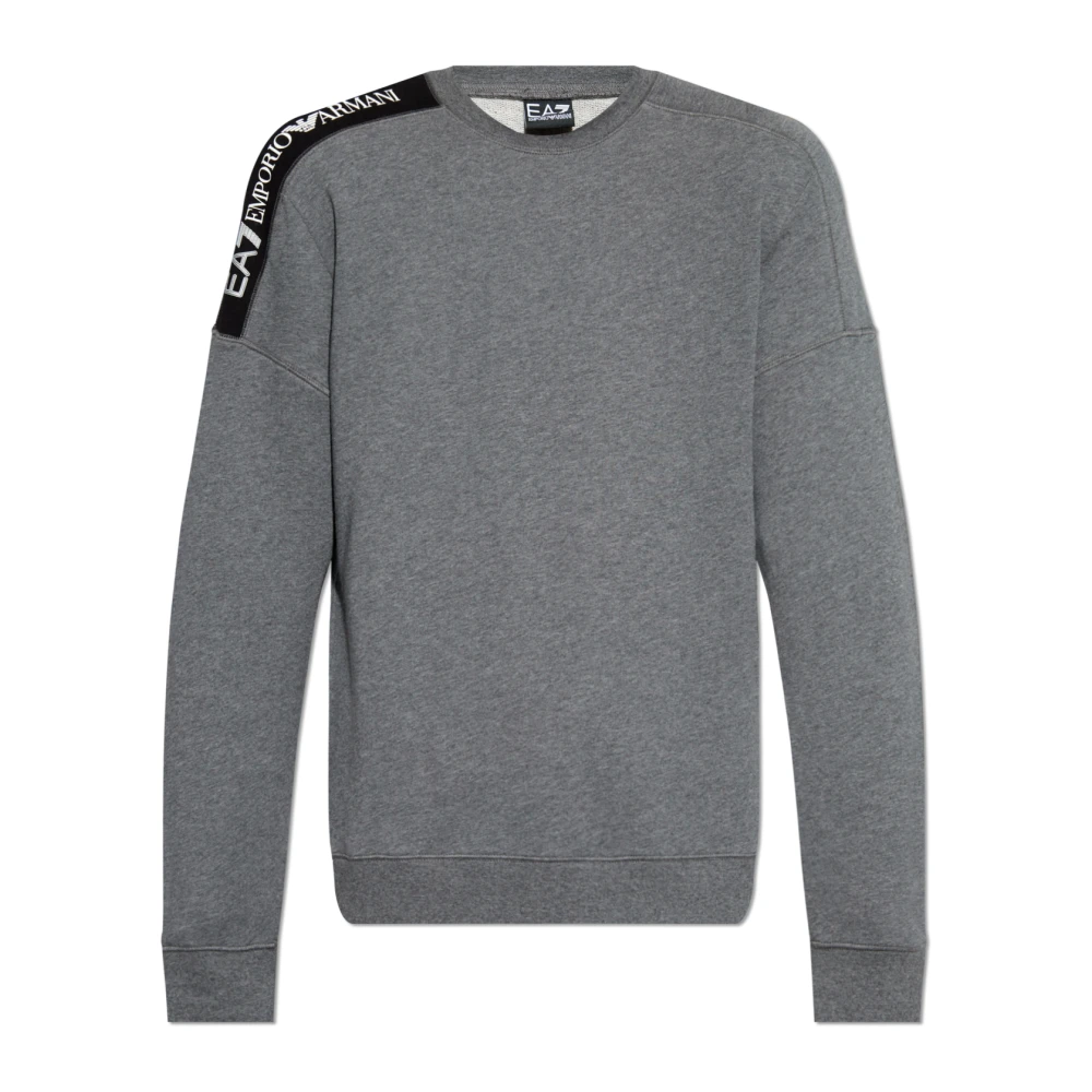 Emporio Armani EA7 Sweatshirt met bedrukt logo Gray Heren