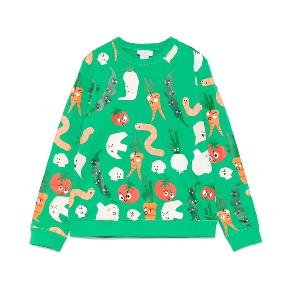 Stella Mccartney Unisex Kids Green Kids Sweatshirts, 10 Y, Casual Sweatshirt