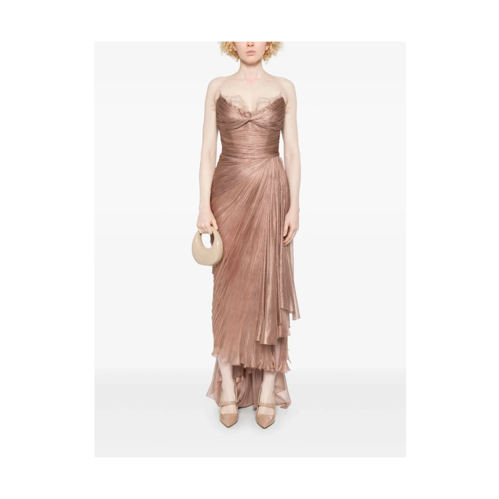 Maria Lucia Hohan Roze Jurk met Benig Korset en Strik Pink Dames