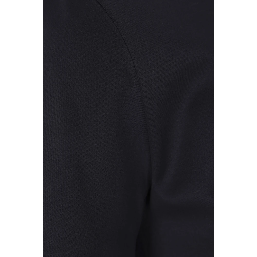 Max Mara Blauw Katoenen T-shirt met Tonaal Logo Borduurwerk Blue Dames