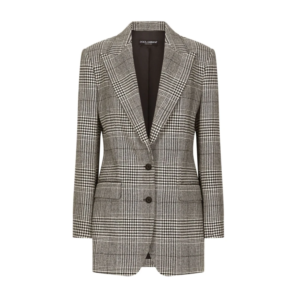 Dolce & Gabbana Geruite Blazer voor Mannen Gray Dames
