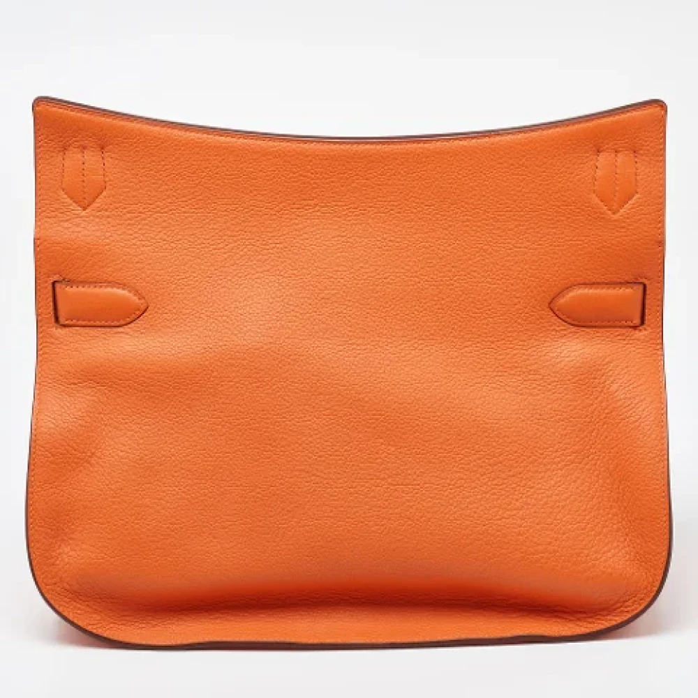 Hermès Vintage Pre-owned Leather crossbody-bags Orange Dames