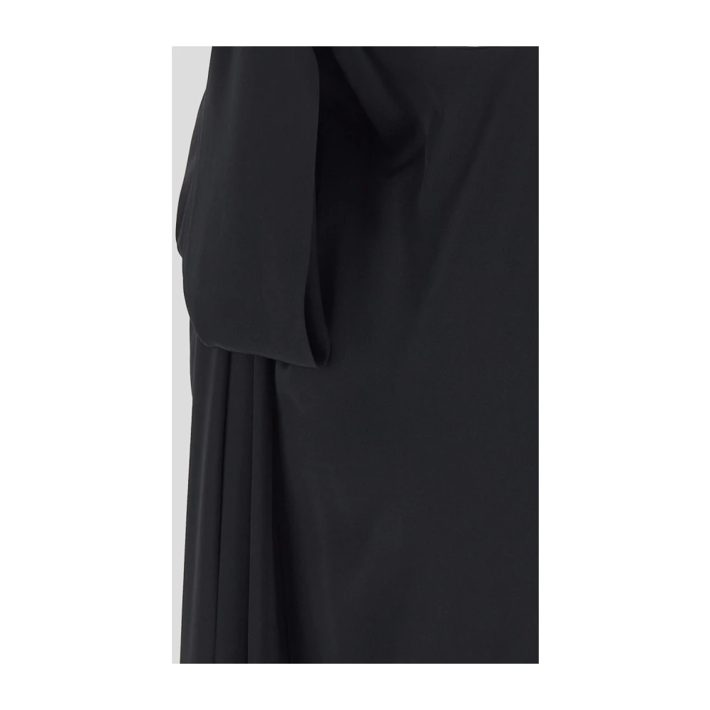 Saint Laurent Elegante Zwarte Acetaat Jurk Black Dames