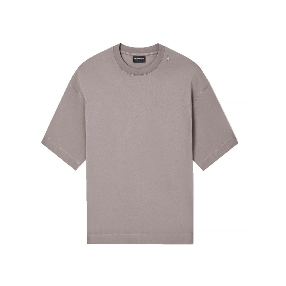 Emporio Armani Mannelijk Grijs Tops Heren, S, Katoen, T-Shirt Em 005256-Af 24740U